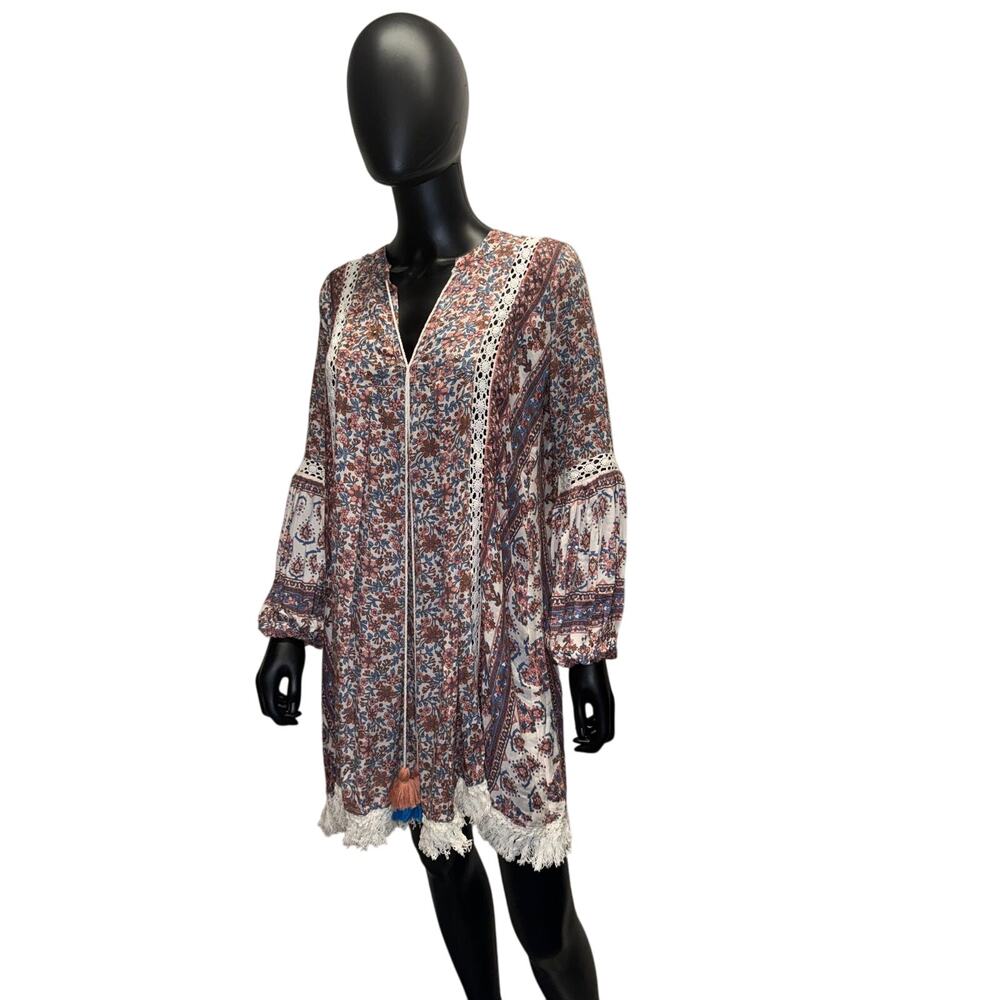 $99 Raga Anthropologie Prairie Dress Long Sleeves Sequins XS NWT - Picture 5 of 7